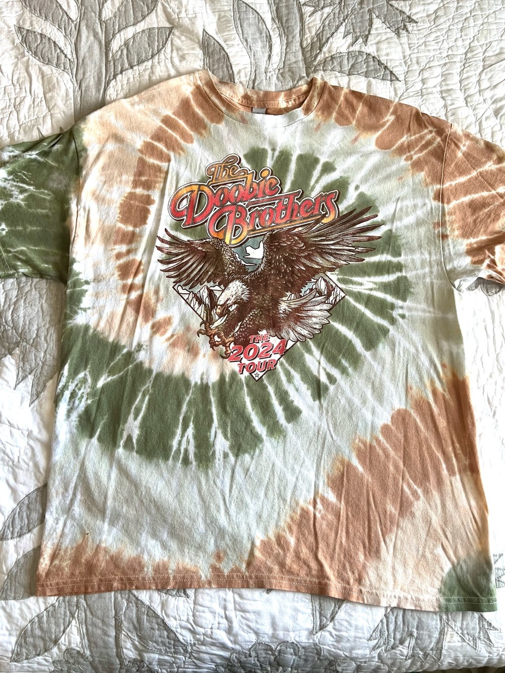 The Doobie Brothers - Multicolor Tie Dye Shirt - 2024 Tour - 2 Sided - XL